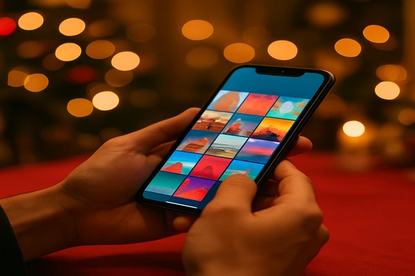 হাতের স্মার্টফোন ধরে একজন ব্যবহারকারী ডিজিটাল প্ল্যাটফর্মটি সাবলীলভাবে ব্যবহার করছেন