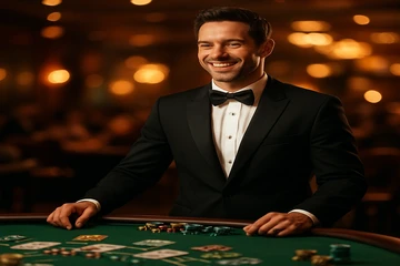 সোনালি কয়েন ও রুলেট চলমান ক্যাসিনোর গতিময় দৃশ্য